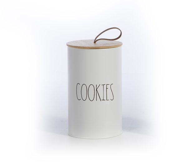 ΔΟΧΕΙΟ ΓΙΑ ΜΠΙΣΚΟΤΑ COOKIES 12Χ12Χ20 NEF-NEF HOMEWARE WHITE