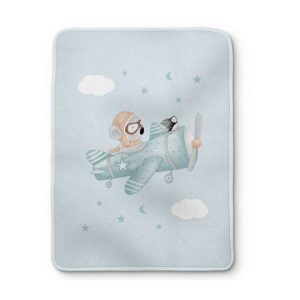Παιδική Κουβέρτα Βελουτέ Aviator Πετρόλ 150x220εκ.  Borea