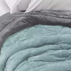 Κουβερτοπάπλωμα Cozy Μονό 160x220εκ. Διπλής Όψης Μέντα -γκρι  Borea