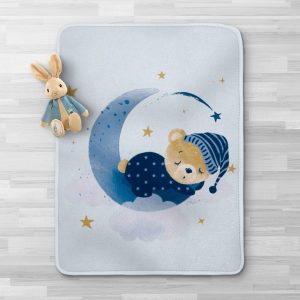 Βρεφική Κουβέρτα Βελουτέ Κούνιας Sleeping Bear 100×140 Μπλε Borea Σε κουτί Βρεφική Κουβέρτα Βελουτέ Κούνιας Sleeping Bear 100×140 Μπλε Borea Σε κουτί