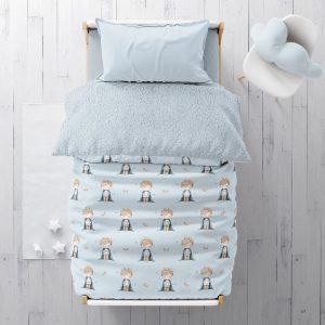 Παιδικό Κουβερτοπάπλωμα Μονό Little King Πετρόλ  160x220εκ.  Borea