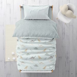 Παιδικό Κουβερτοπάπλωμα Μονό Stompy Φυστικί 160x220εκ.  Borea