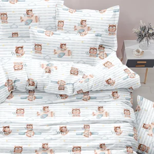 Παιδική Παπλωματοθήκη Σετ 2τμχ Μονή Βαμβακερή Pilot Σιέλ 160×240εκ. +50×70 Borea Παιδική Παπλωματοθήκη Σετ 2τμχ Μονή Βαμβακερή Pilot Σιέλ 160×240εκ. +50×70 Borea