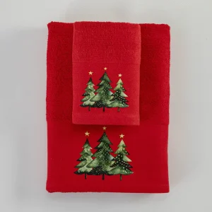 Σετ Πετσέτες 2τμχ Fir Κόκκινο 50×90+30×50 Σε Κουτί Borea Σετ Πετσέτες 2τμχ Fir Κόκκινο 50×90+30×50 Σε Κουτί Borea