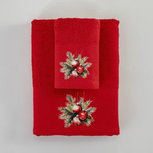 Σετ Πετσέτες 2τμχ Ornaments Κόκκινο 50×90+30×50 Σε Κουτί Borea Σετ Πετσέτες 2τμχ Ornaments Κόκκινο 50×90+30×50 Σε Κουτί Borea