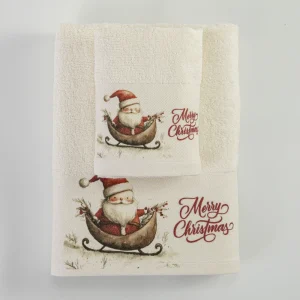 Σετ Πετσέτες 2τμχ Santa’s Sleigh Εκρού 50×90+30×50 Σε Κουτί Borea Σετ Πετσέτες 2τμχ Santa’s Sleigh Εκρού 50×90+30×50 Σε Κουτί Borea