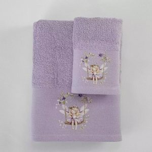 Σετ Βρεφικές Πετσέτες 2τμχ Bella Λιλά 70×120+30x50cm Σε κουτί Borea Σετ Βρεφικές Πετσέτες 2τμχ Bella Λιλά 70x120+30x50cm Σε κουτί Borea