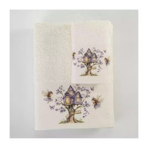 Σετ Βρεφικές Πετσέτες 2τμχ Garden Εκρού 70×120+30x50cm Σε κουτί Borea