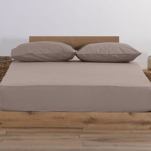 ΣΕΝΤΟΝΙ 100% ΒΑΜΒΑΚΙ ΜΟΝΟ 100X200+30 JERSEY NEF-NEF HOMEWARE 1185-MOCCA