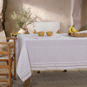 ΤΡΑΠΕΖΟΜΑΝΤΗΛΟ ISHMAR 140X140 NEF-NEF HOMEWARE ECRU/BLACK