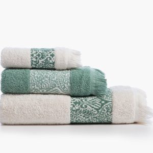 ΣΕΤ ΠΕΤΣΕΤΑ 3 ΤΜΧ JETRIX NEF-NEF HOMEWARE ECRU/GREEN