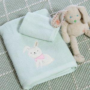 ΒΡΕΦΙΚΕΣ ΠΕΤΣΕΤΑ ΣΕΤ 2TMX PIC NIC TOGETHER 30X50+70X140 NEF-NEF HOMEWARE MILKY GREEN