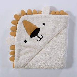 ΒΡΕΦΙΚΗ ΚΑΠΑ JUNGLE IN MOTION 75X75 NEF-NEF HOMEWARE ECRU