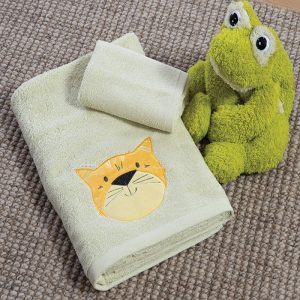 ΠΑΙΔΙΚΕΣ ΠΕΤΣΕΤΑ ΣΕΤ 2TMX JUNGLE MUSIC 30X50+70X140 NEF-NEF HOMEWARE ALOE GREEN