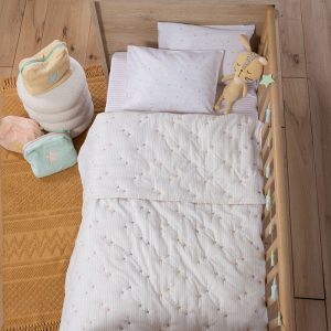 ΒΡΕΦΙΚΟ ΚΟΥΒΕΡΛΙ HAPPY 80X110 NEF-NEF HOMEWARE ECRU