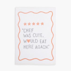 ΠΟΤΗΡΟΠΑΝΟ ΒΕΛΟΥΤΕ CHEF WAS CUTE 40Χ60 NEF-NEF HOMEWARE ECRU