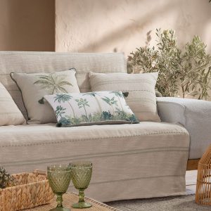 ΡΙΧΤΑΡΙ ΤΡΙΘΕΣΙΟΥ ΚΑΝΑΠΕ BLEEZE 180Χ300 NEF-NEF HOMEWARE NATURAL/MINT