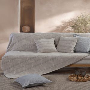 ΡΙΧΤΑΡΙ ΤΡΙΘΕΣΙΟΥ ΚΑΝΑΠΕ BLEEZE 180Χ300 NEF-NEF HOMEWARE GREY