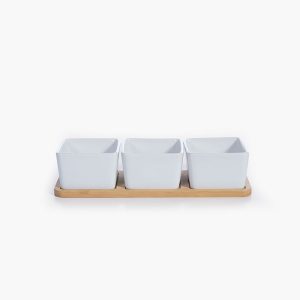 ΜΠΩΛ ΣΕΤ 3 ΤΜΧ ΜΕ ΔΙΣΚΟ SAGE 3X(27,8X9,5X6,6) NEF-NEF HOMEWARE WHITE