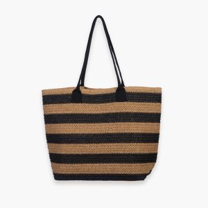 ΤΣΑΝΤΑ ΘΑΛΑΣΣΗΣ VENIA NATURAL/BLACK