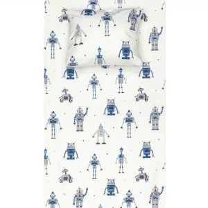 Σετ Σεντόνια 2τμχ  Μονά Βαμβακερά Megabot Μπλε 160x240+50x70 Borea