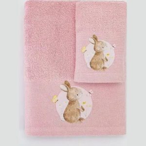 Σετ Πετσέτες 2τμχ Blush Ροζ  70X120 + 30X50  Borea