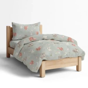 Σετ Σεντόνια Μονά 3τμχ Βαμβακερά Woodland Βεραμάν 2x(160x250cm)+50×70 Borea