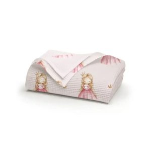 Κουβέρτα Πικέ Παιδική Little Queen Ροζ 160×240εκ. Borea