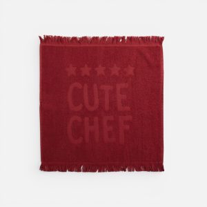 Ποτηρόπανο Cute Chef 50x50  Nef Nef Homeware BORDO