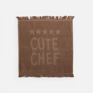 Ποτηρόπανο Cute Chef 50×50 Nef Nef Homeware BROWN Ποτηρόπανο Cute Chef 50x50 Nef Nef Homeware BROWN
