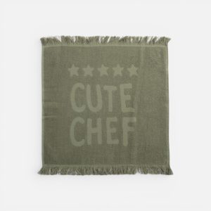 Ποτηρόπανο Cute Chef 50×50 Nef Nef Homeware GREEN Ποτηρόπανο Cute Chef 50x50 Nef Nef Homeware GREEN