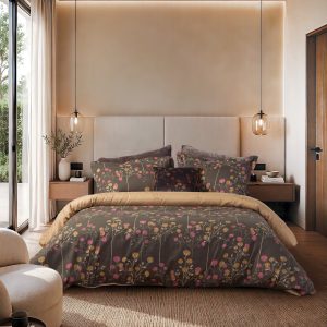 Σετ Παπλωματοθήκη 3τμχ  Βαμβακοσατέν Υπέρδιπλη Audrey 1Χ(240Χ230)+2Χ(52Χ72)  Nef Nef Homeware BROWN