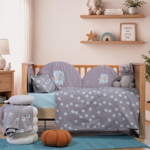 Σετ Σεντόνια 3τμχ Κούνιας Βρεφικά Elephants 2X(120X170)+1X(30X40) Nef Nef Homeware GREY Σετ Σεντόνια 3τμχ Κούνιας Βρεφικά Elephants 2X(120X170)+1X(30X40) Nef Nef Homeware GREY