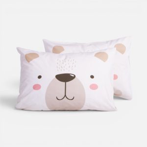 Μαξιλαροθήκη Happy Bear 52X72 Nef Nef Homeware ECRU Μαξιλαροθήκη Happy Bear 52X72 Nef Nef Homeware ECRU