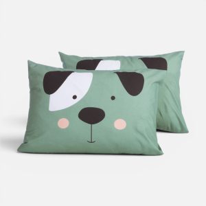 Μαξιλαροθήκη Happy Bear 52X72 Nef Nef Homeware GREEN Μαξιλαροθήκη Happy Bear 52X72 Nef Nef Homeware GREEN