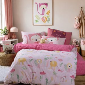 Σετ Σεντόνια 3τμχ Παιδικά Μονά Wild & Sweet 2X(170X260)+1X(52X72) Nef Nef Homeware PINK Σετ Σεντόνια 3τμχ Παιδικά Μονά Wild & Sweet 2X(170X260)+1X(52X72) Nef Nef Homeware PINK