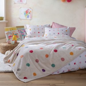 Κουβέρτα Παιδική Dots Ecru 160x220  Nef Nef Homeware ECRU