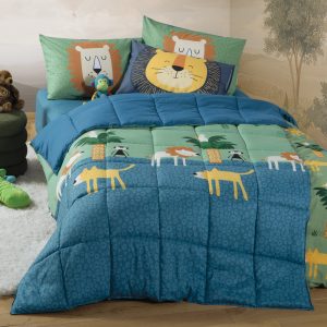 Πάπλωμα Παιδικό Μονό Jungle Mania 160×220 Nef Nef Homeware GREEN/BLUE Πάπλωμα Παιδικό Μονό Jungle Mania 160x220 Nef Nef Homeware GREEN/BLUE