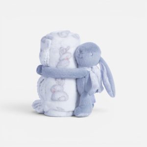 Κουβερτάκι με Κουνελάκι Βρεφικό Αγκαλιάς Fleece Bunny Boo 75x100  Nef Nef Homeware ECRU/GREY