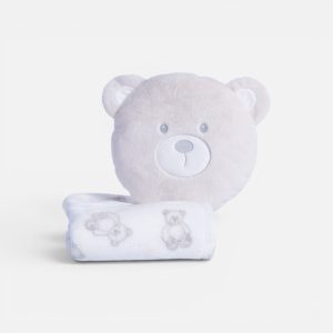 Κουβερτάκι με Μαξιλάρι Βρεφικό Fleece Honey Bear 75x100  Nef Nef Homeware ECRU/BEIGE