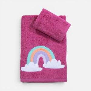 Πετσέτες Παιδικές Σετ 2τμχ. 30X50+70X140 Rainbow Mood Nef Nef Homeware VIOLET Πετσέτες Παιδικές Σετ 2τμχ. 30X50+70X140 Rainbow Mood Nef Nef Homeware VIOLET