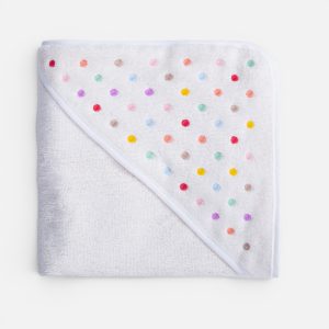 Κάπα Βρεφική Dots 75x75  Nef Nef Homeware ECRU/PINK