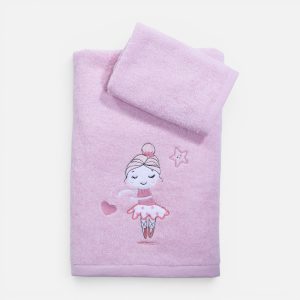 Πετσέτες Βρεφικές Σετ 2τεμ. 30X50+70X140 Ballerine World  Nef Nef Homeware L.LILAC
