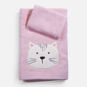 Πετσέτες Βρεφικές Σετ 2τεμ. 30X50+70X140 Cats Are Perfect  Nef Nef Homeware LOTUS PINK