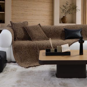 Ριχτάρι Τριθέσιου Καναπέ Leopard 170x300  Nef Nef Homeware BROWN