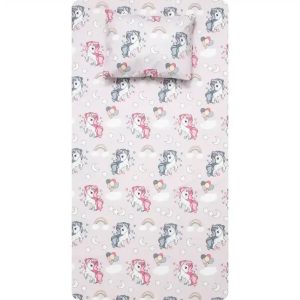 Σετ Σεντόνια 2τμχ Μονά Βαμβακερά Pony Ροζ 160x240cm+50×70 Borea Σετ Σεντόνια 2τμχ Μονά Βαμβακερά Pony Ροζ 160x240cm+50x70 Borea